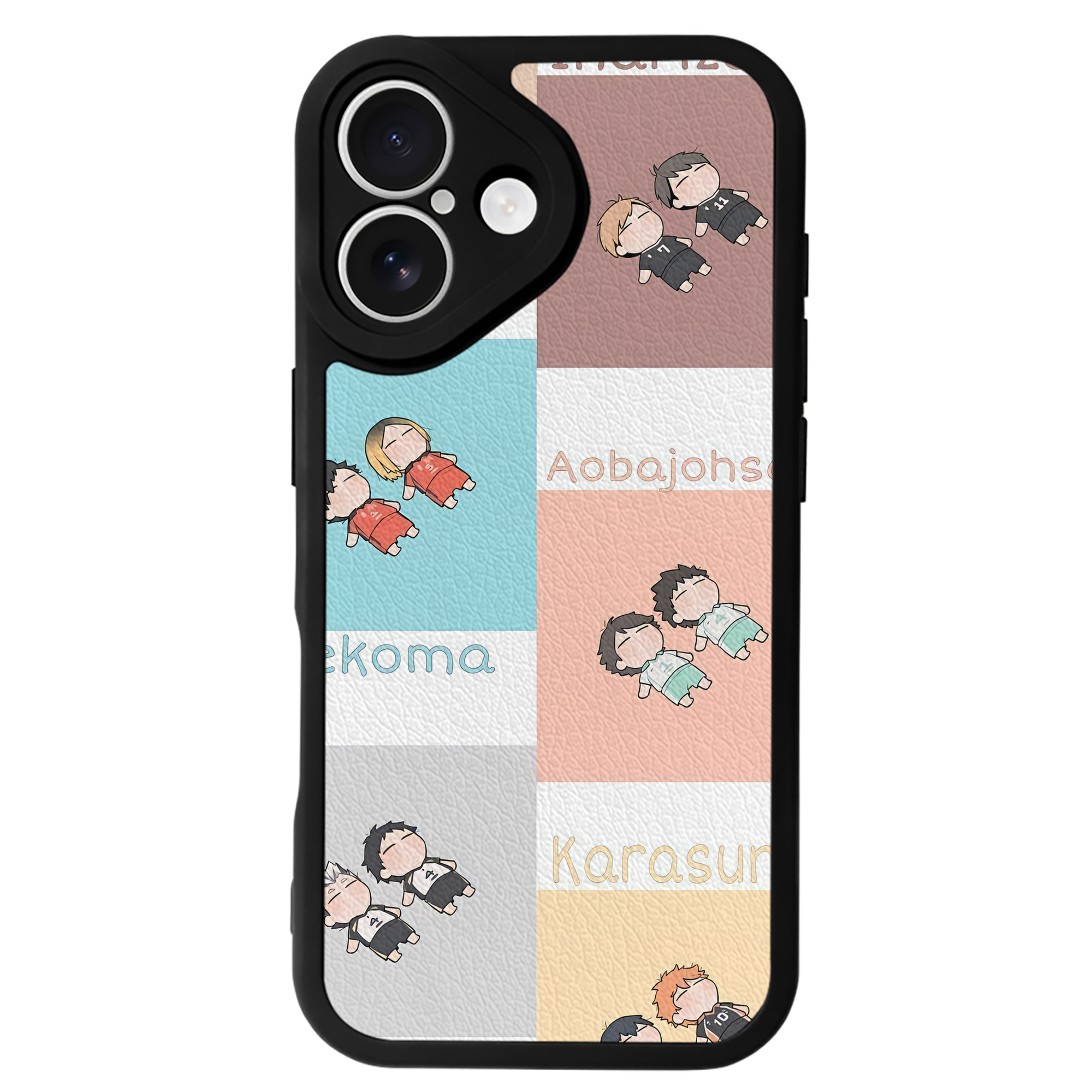 （画像用） ハイキュー!! Haikyu!! 【iPhone 16シリーズ対応】シリコンスマホケース（レザー調） 材質：シリコン